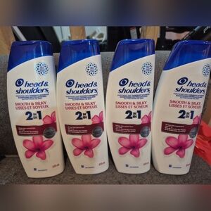4 New Head & Shoulders Smooth & Silky 2-in-1 Shampoo and Conditioner